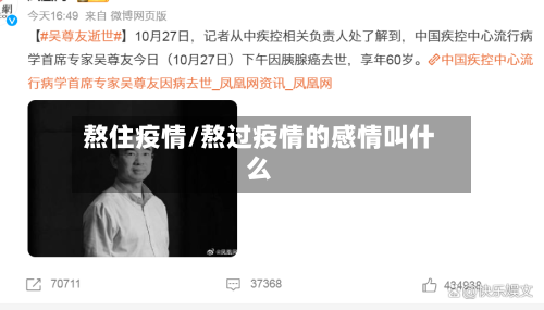 熬住疫情/熬过疫情的感情叫什么